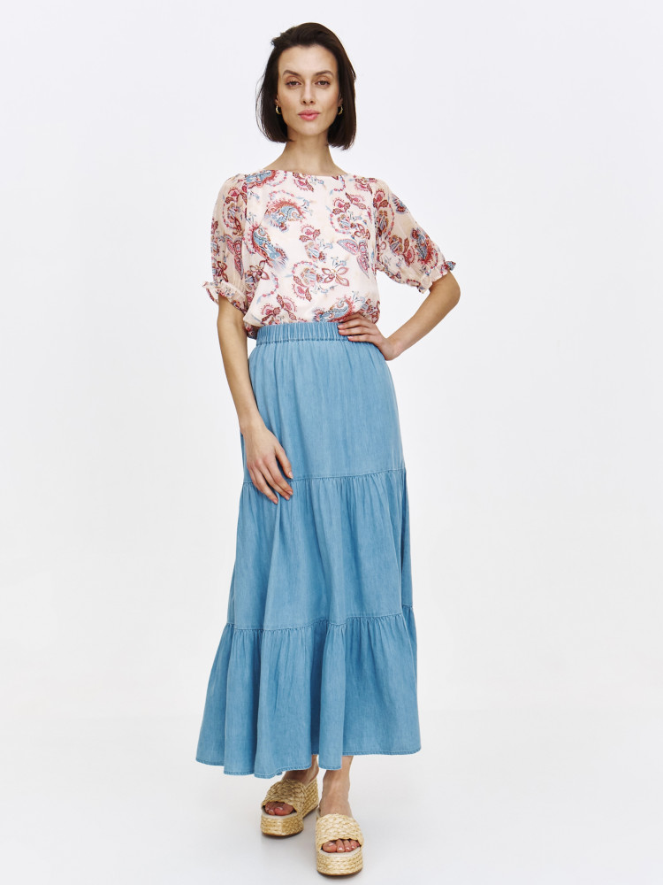 Bluzka we wzory w kolorze pastelowego różu 