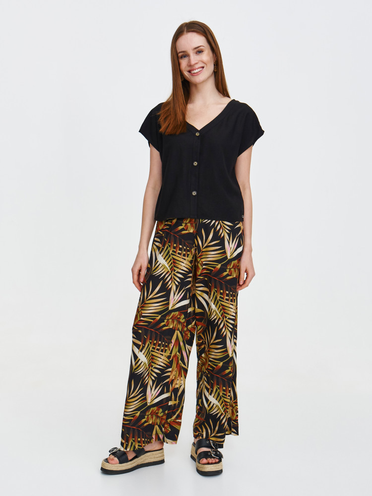 Bluzka wiskozowa z domieszką lnu 