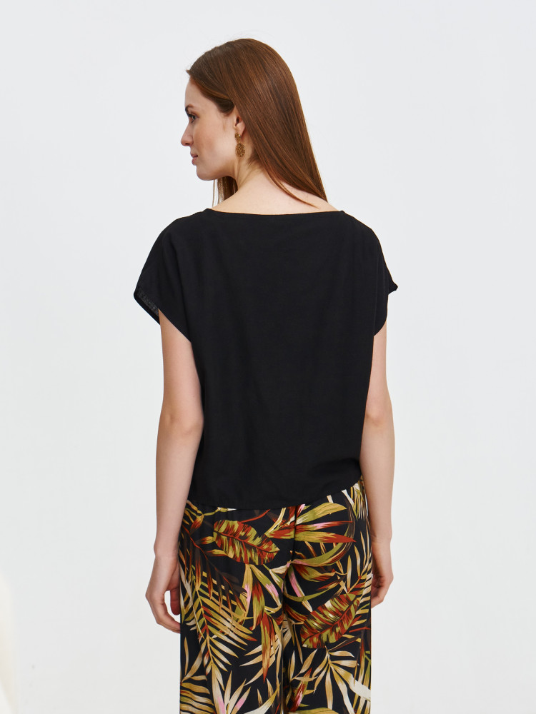 Bluzka wiskozowa z domieszką lnu 