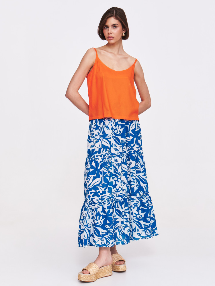 Pomarańczowy top na ramiączkach 