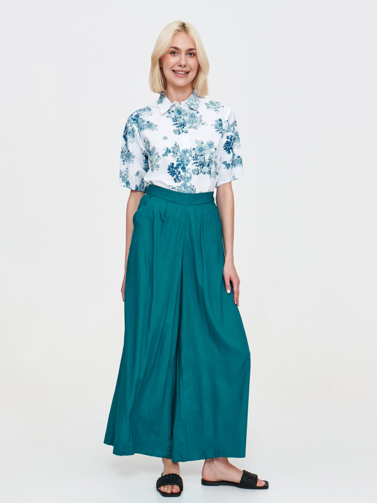 Koszula w kwiaty z krótkim rękawem 