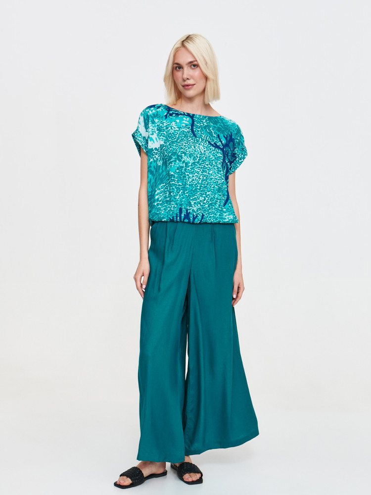 Bluzka o luźnym kroju z printem 