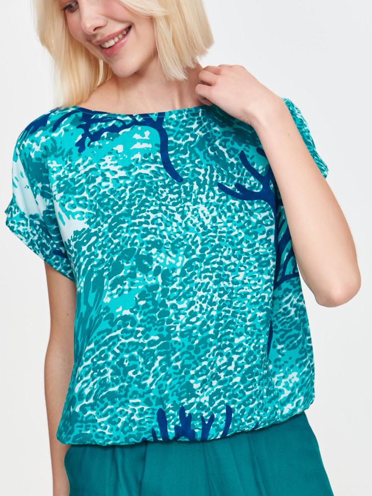 Bluzka o luźnym kroju z printem 