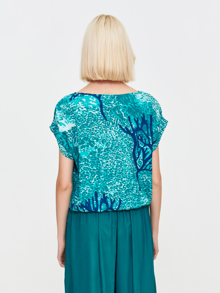 Bluzka o luźnym kroju z printem 