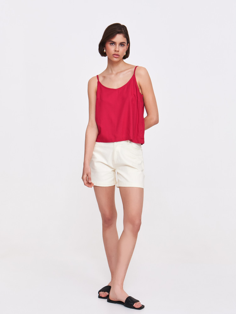 Różowa bluzka na ramiączkach 