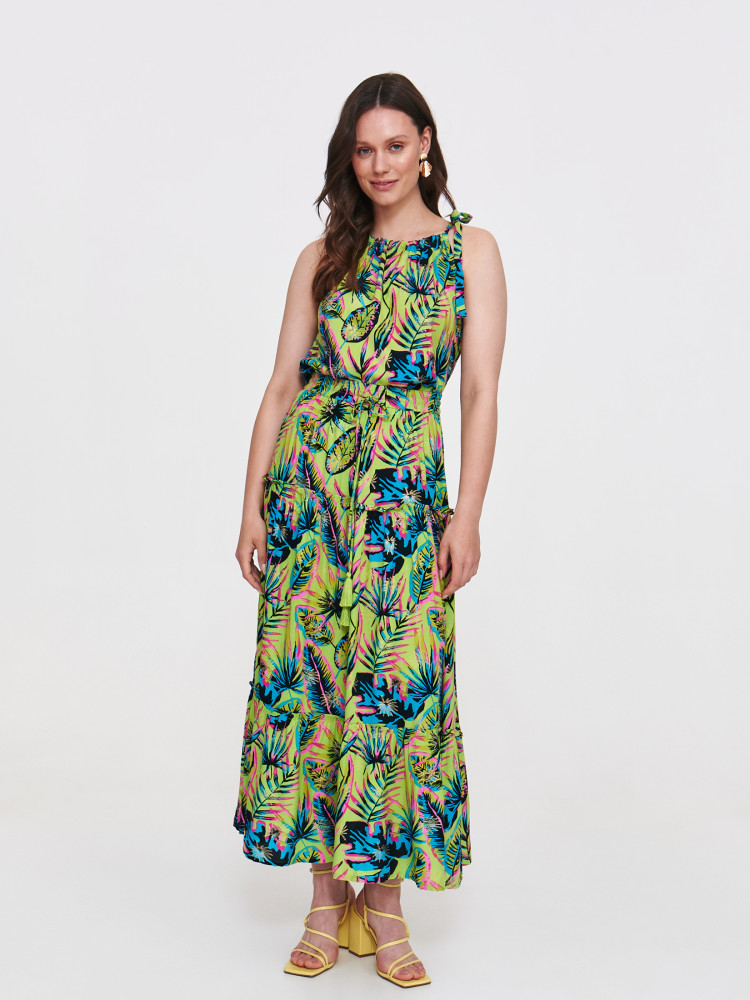 Bluzka z tropikalnym motywem 