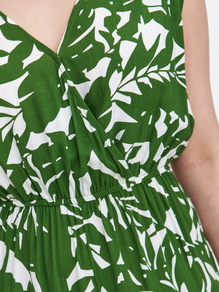 Wiskozowy kombinezon z printem