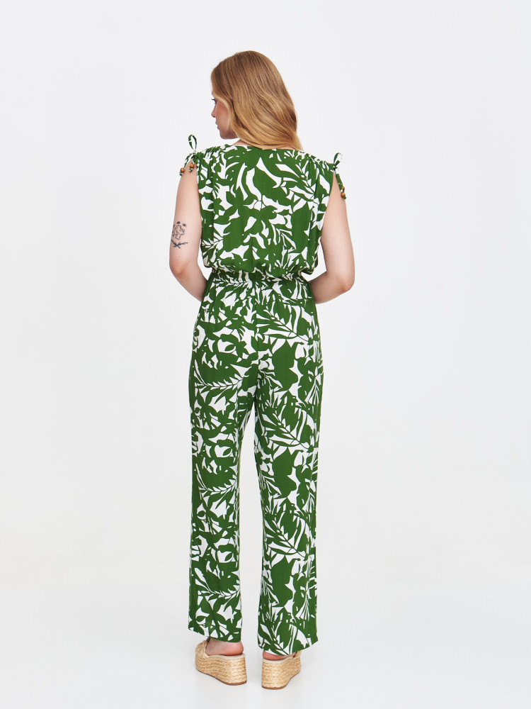 Wiskozowy kombinezon z printem