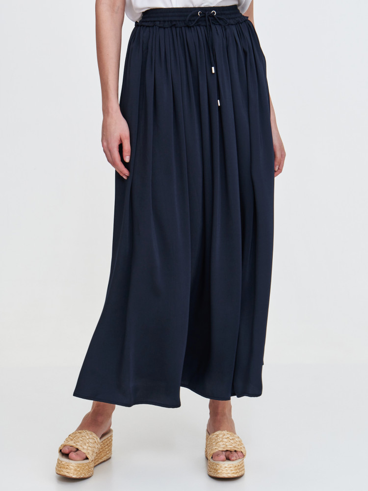 Granatowa długa spódnica 