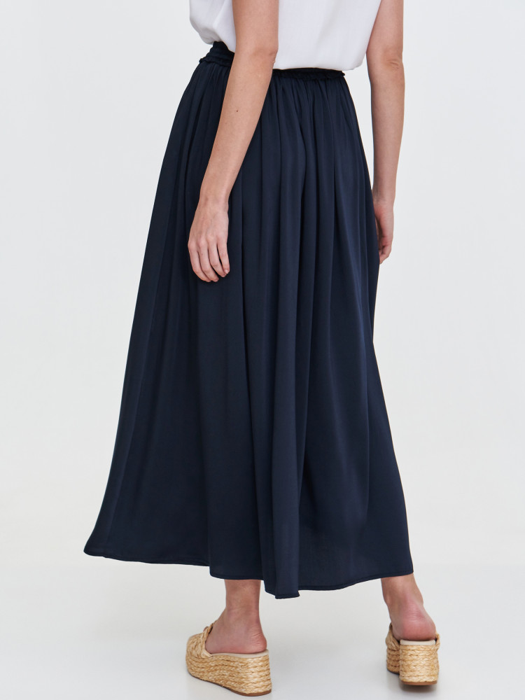 Granatowa długa spódnica 