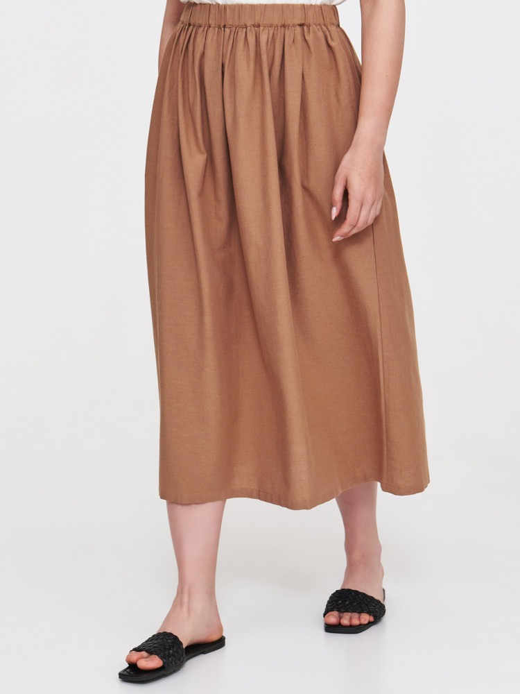 Beżowa spódnica midi 