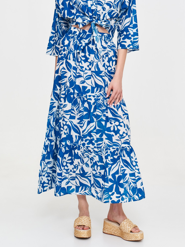 Biało-niebieska spódnica 