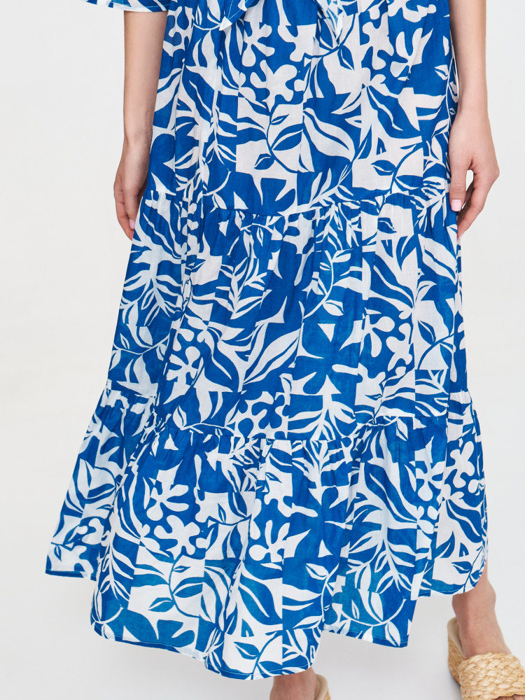 Biało-niebieska spódnica 