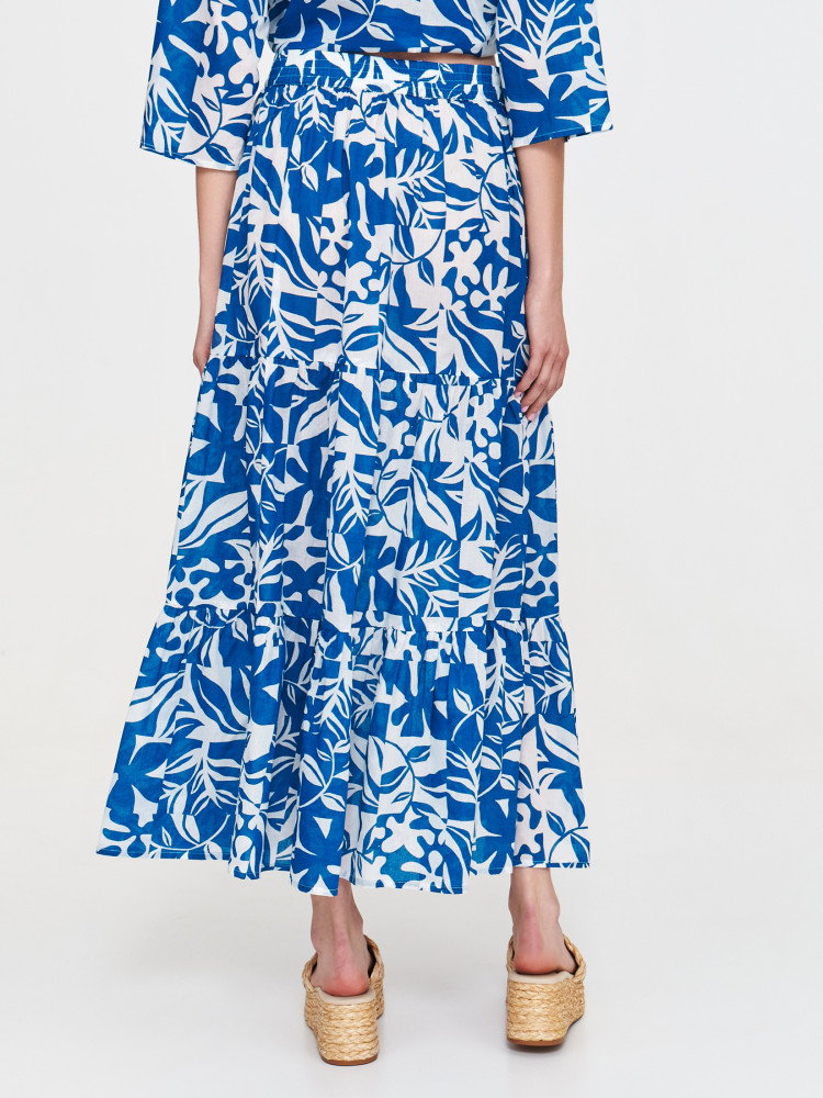 Biało-niebieska spódnica 