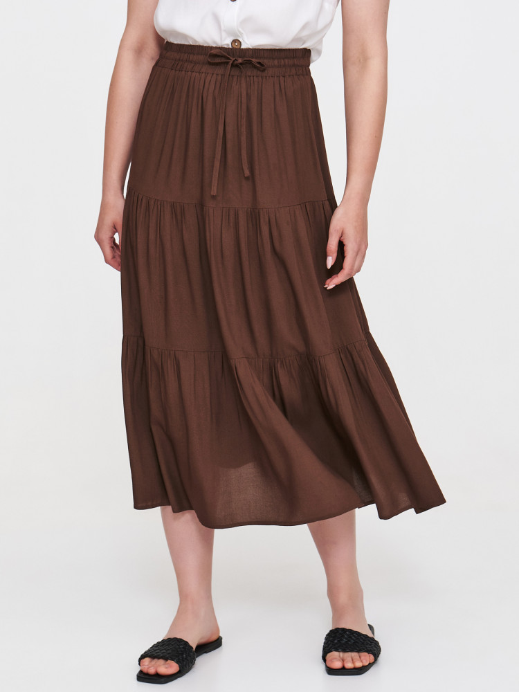 Swobodna brązowa spódnica 