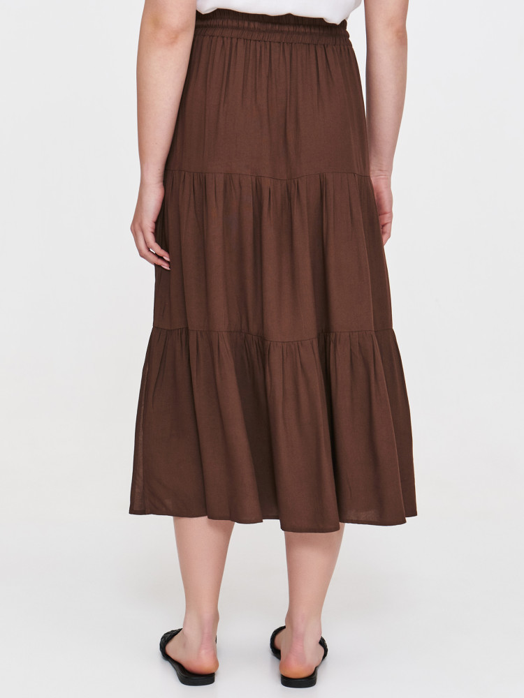 Swobodna brązowa spódnica 
