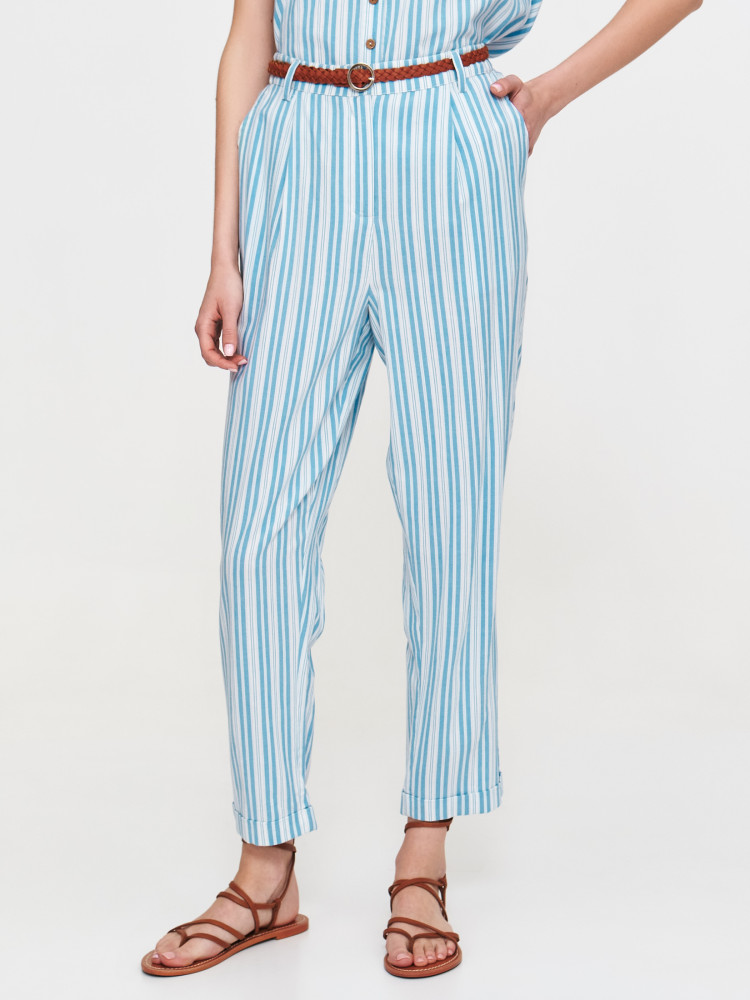 Spodnie w paski w rustykalnym stylu 