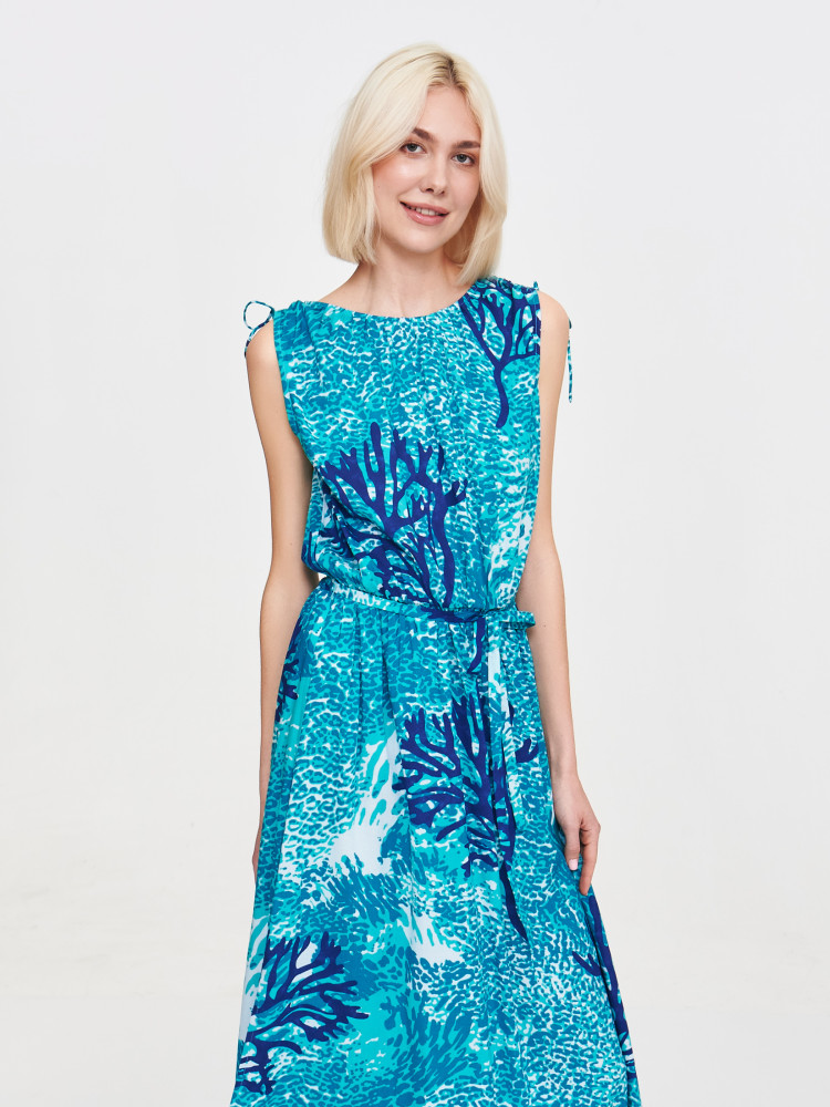 Sukienka maxi z printem