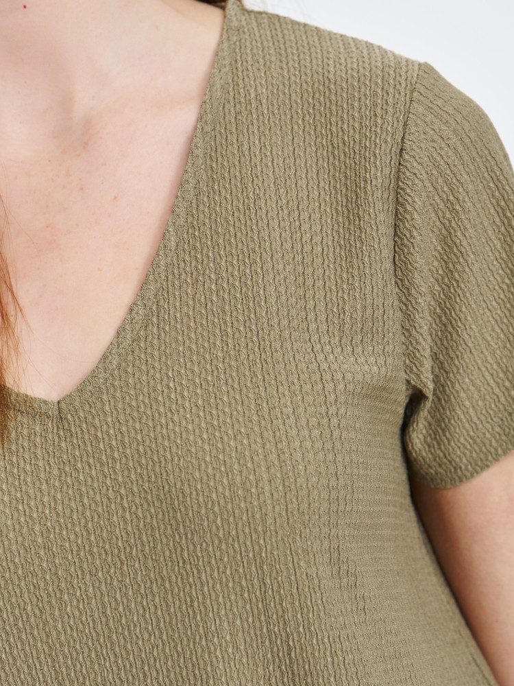 Zielona sukienka ze strukturą 