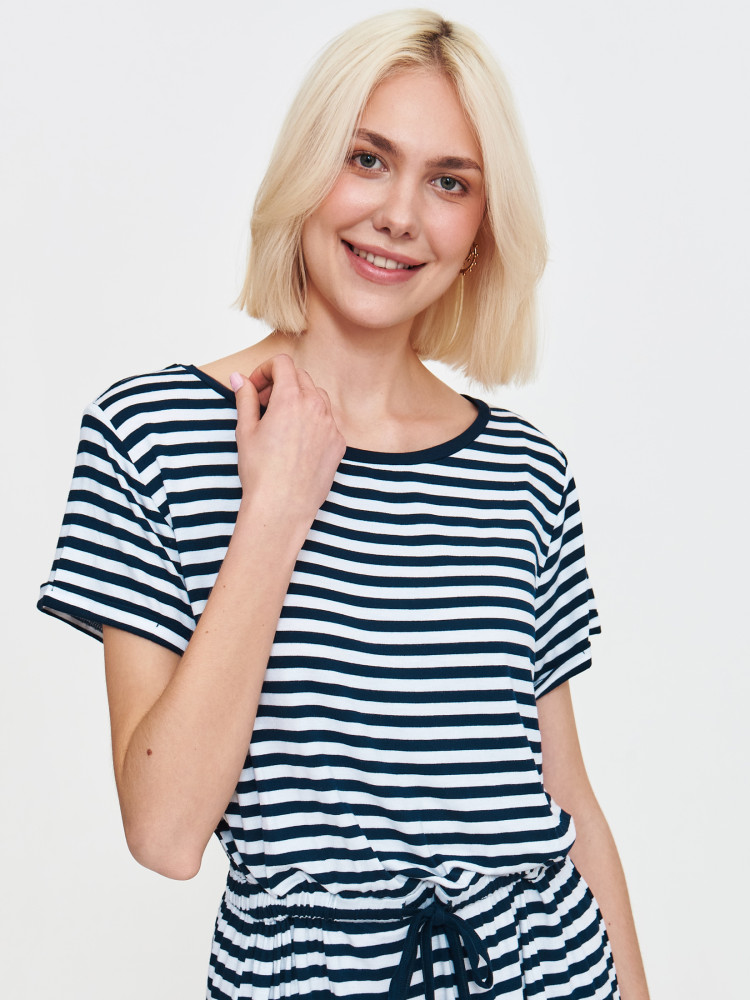 Sukienka dzianinowa w paski 