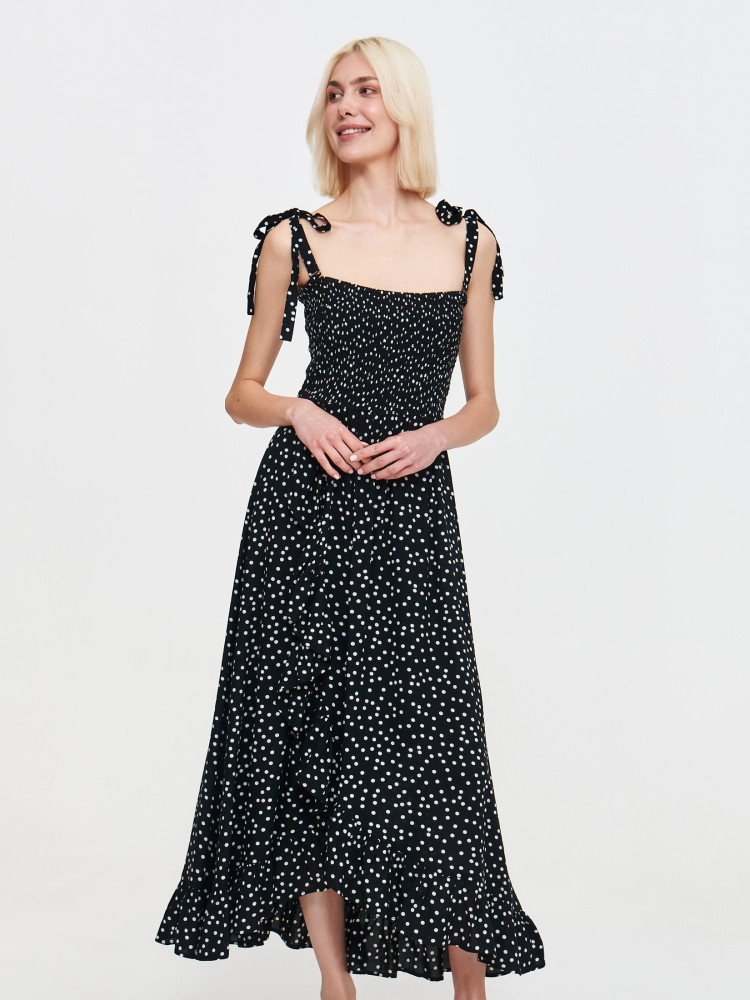 Wiskozowa sukienka w kropki 