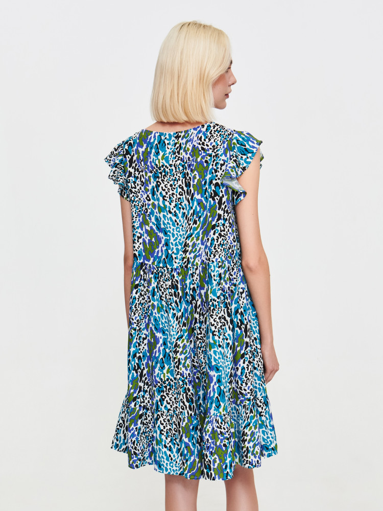 Zwiewna sukienka w zwierzęcy print