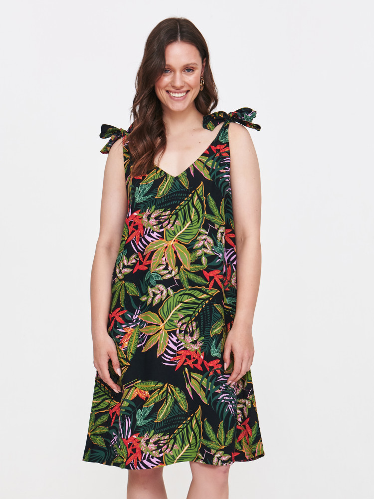 Sukienka z wiązanymi ramiączkami 