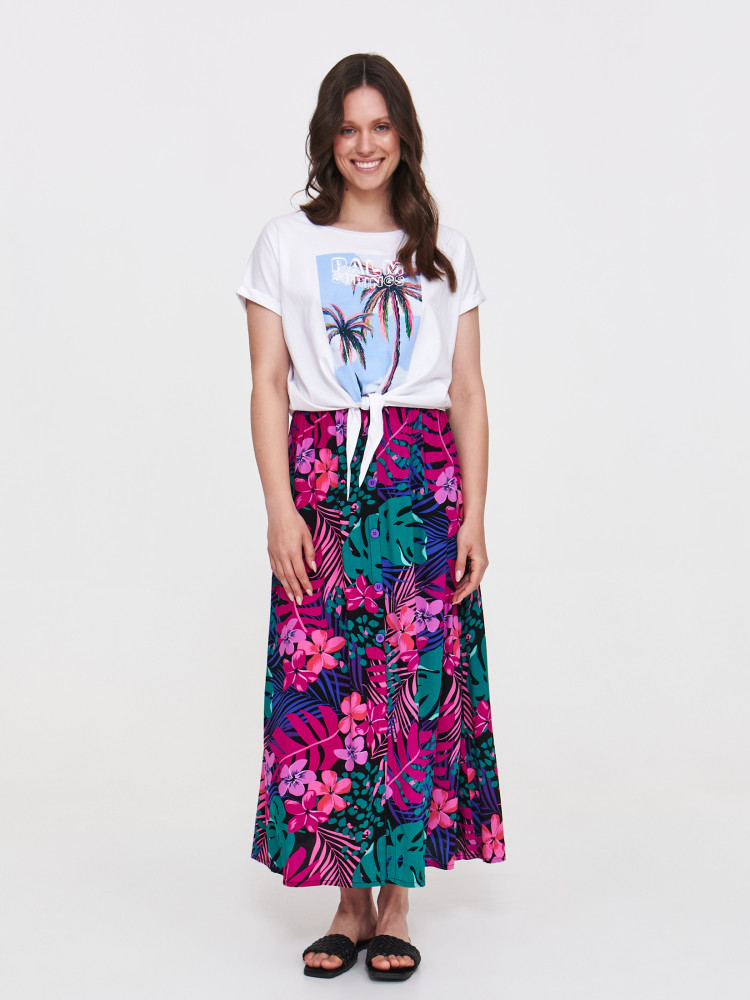 Biały top z nadrukiem 