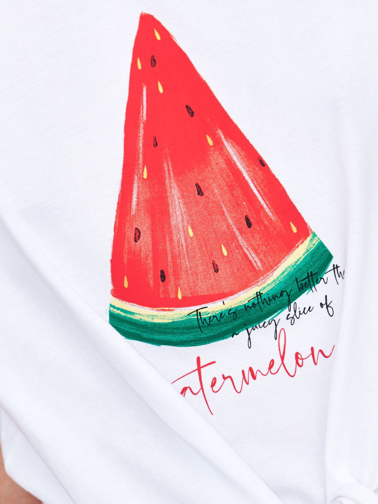 T-shirt z barwnym motywem 