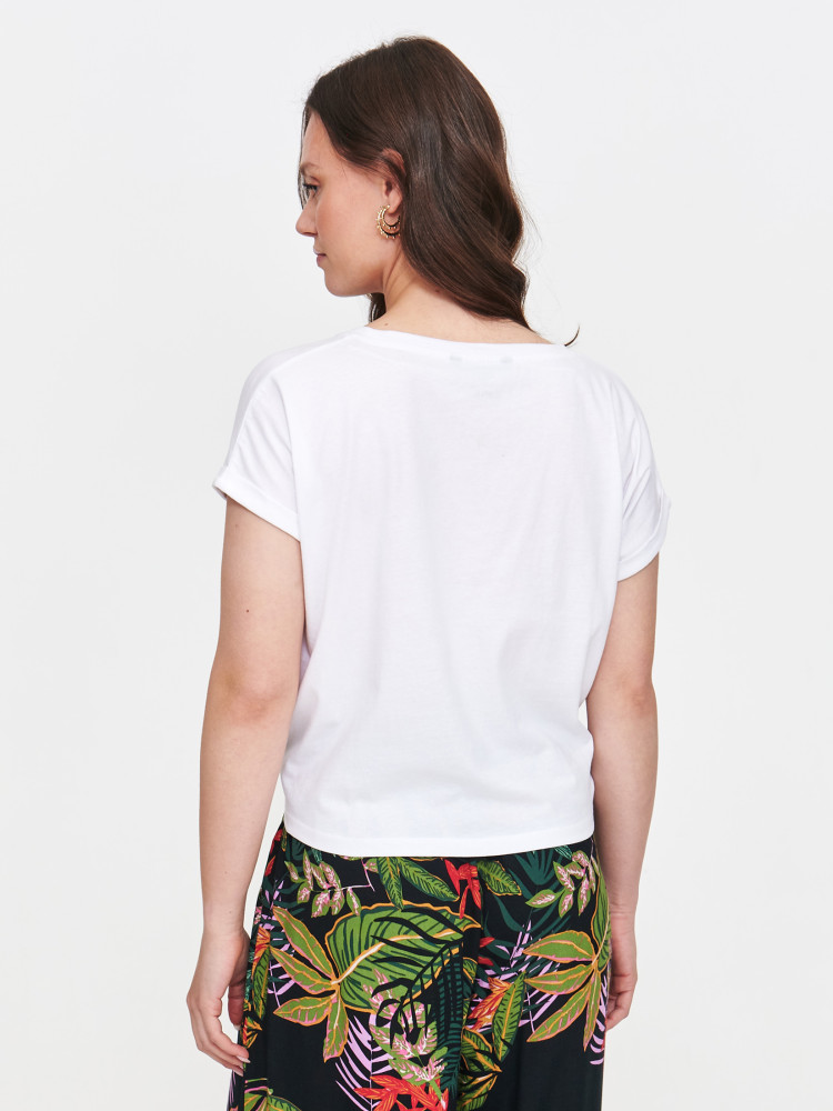 Top z nadrukiem z kwiatem