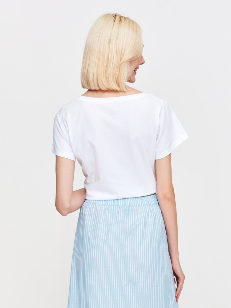 Biały t-shirt z napisem 