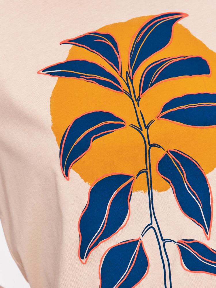 Beżowy top z grafiką