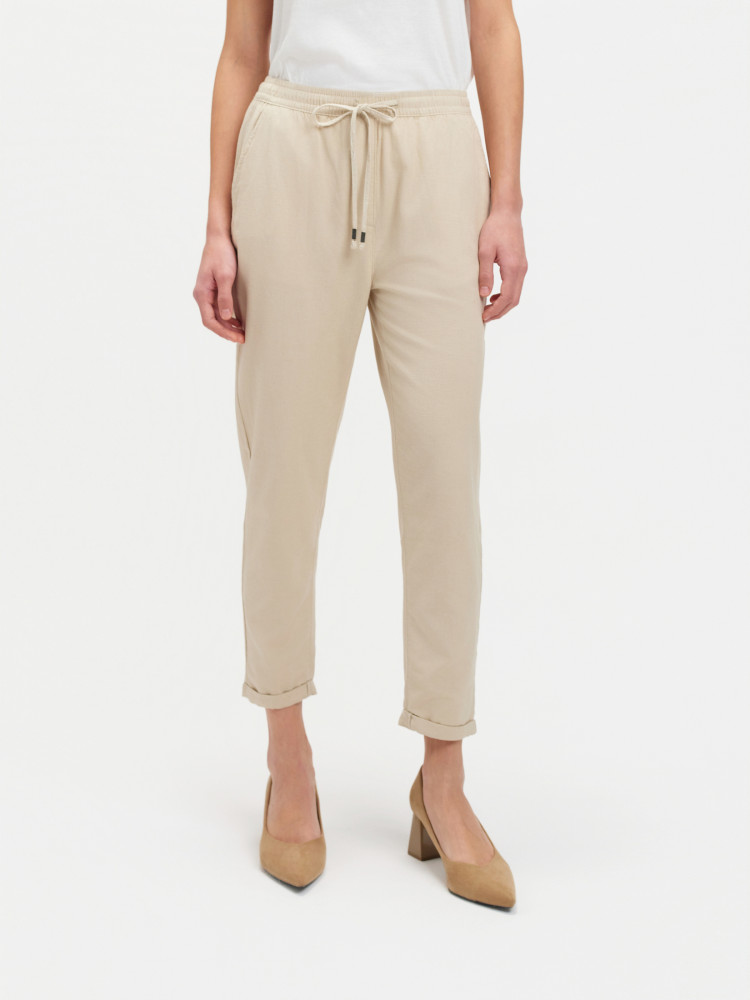 Luźne beżowe spodnie 