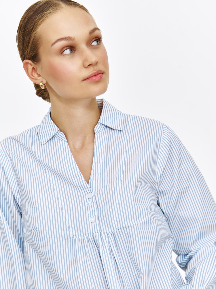 Luźna bluzka koszulowa w paski