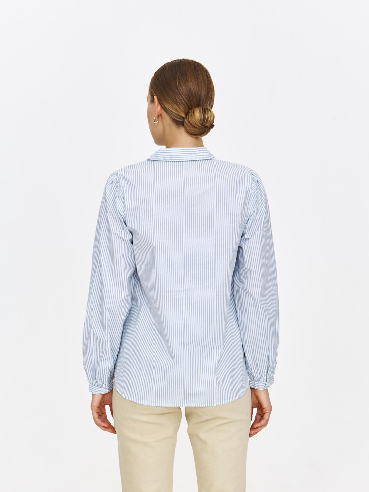 Luźna bluzka koszulowa w paski