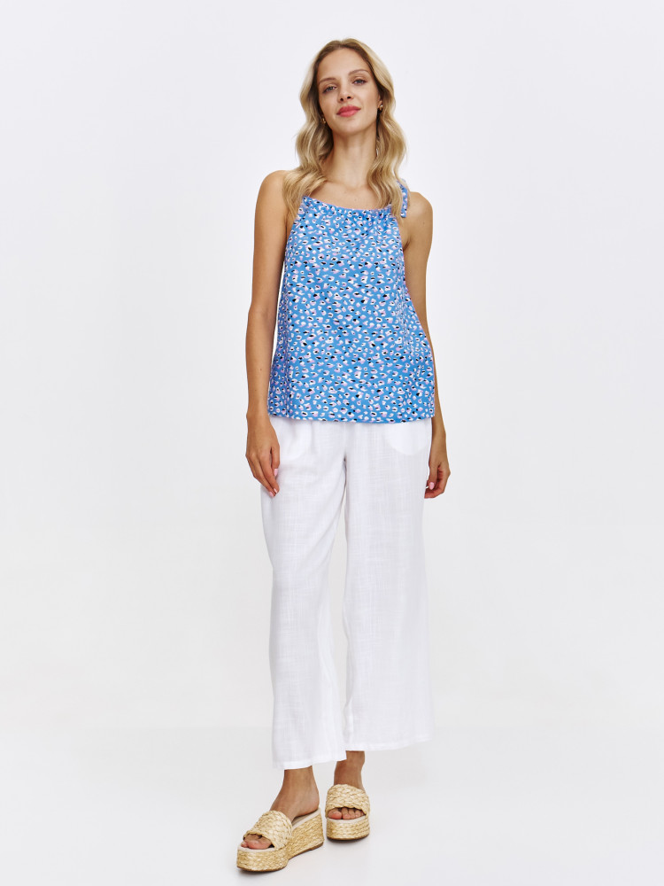 Niebieska bluzka z printem 