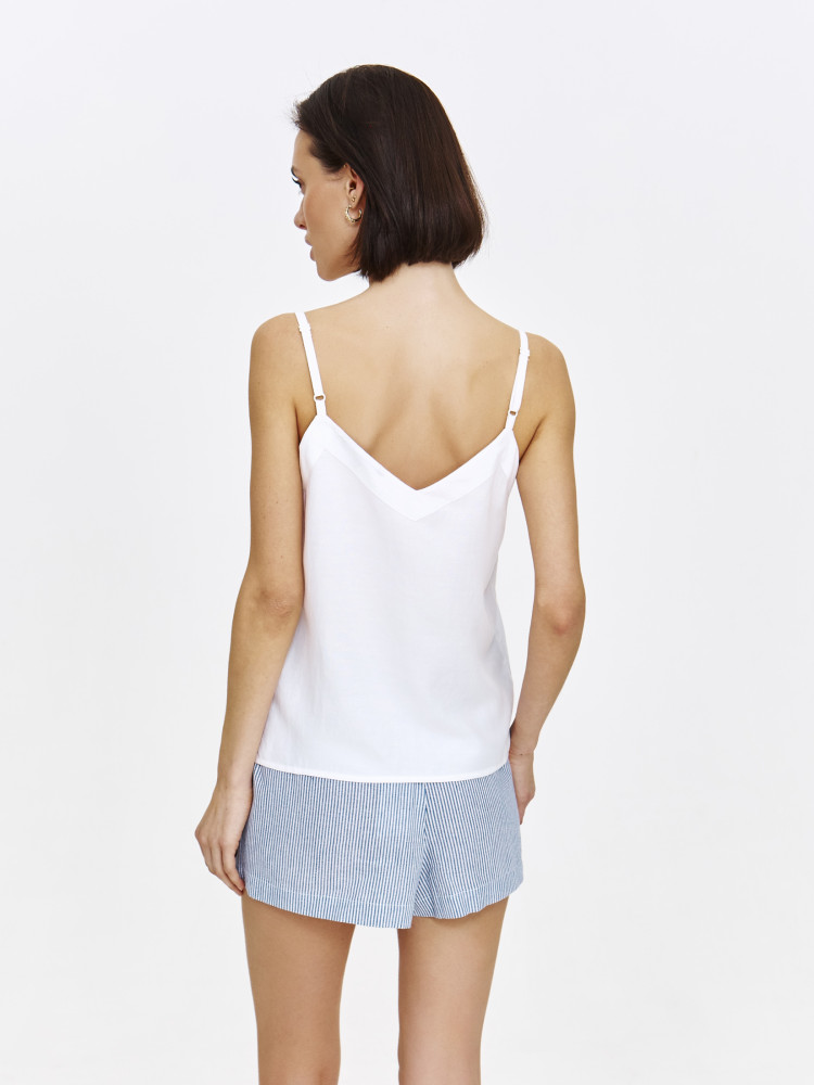 Biały top na ramiączkach 