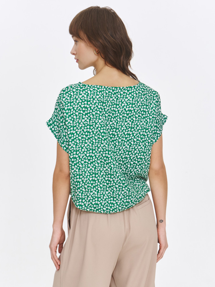 Zielona bluzka w drobne kwiaty  Zielona bluzka w drobne kwiaty