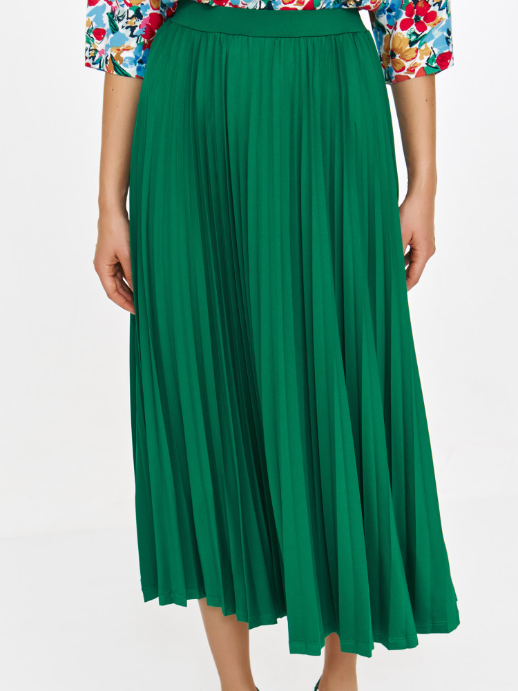 Zielona plisowana spódnica 