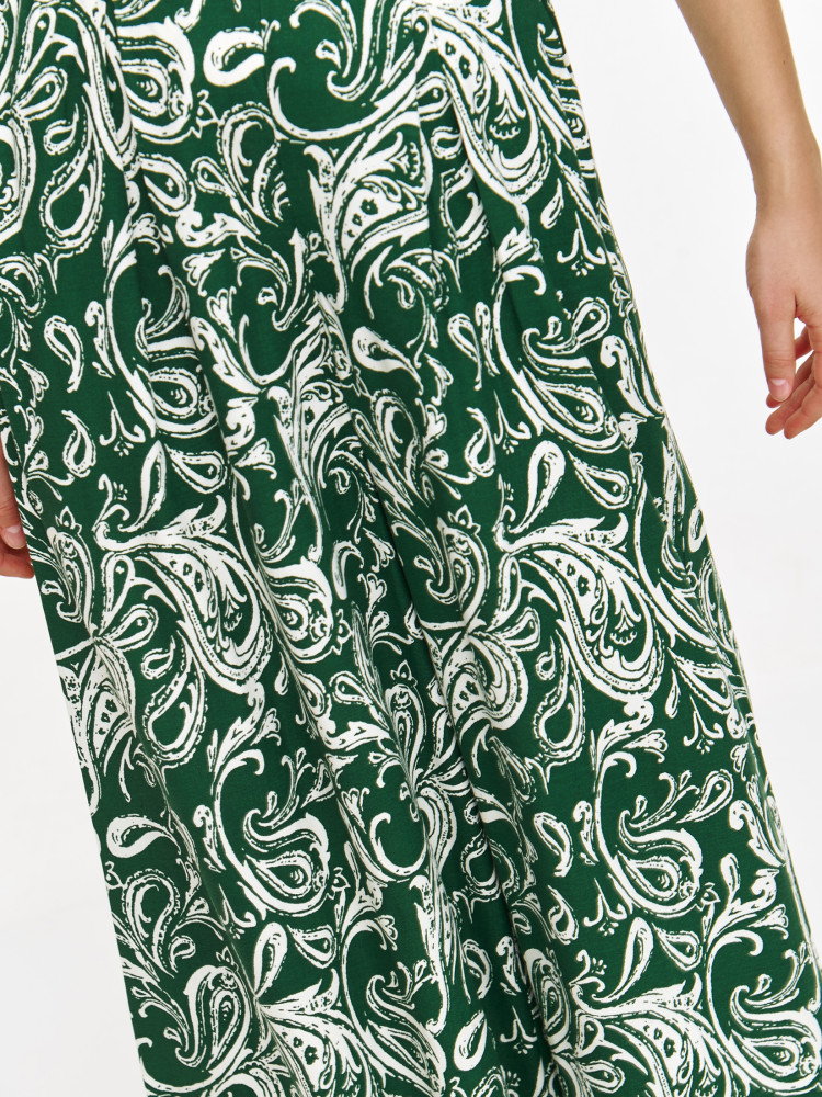 Wiskozowe spodnie z szeroką nogawką 