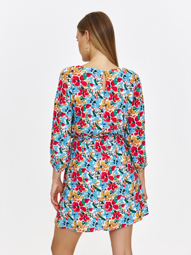 Sukienka wiskozowa w drobne kwiaty 