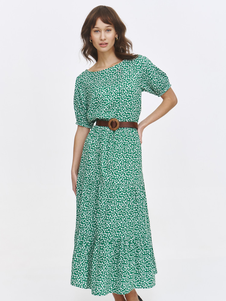 Casualowa zielona sukienka maxi  Casualowa zielona sukienka maxi