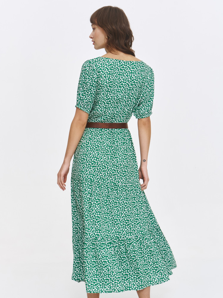 Casualowa zielona sukienka maxi  Casualowa zielona sukienka maxi