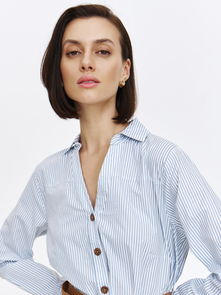 Sukienka koszulowa w paski  Sukienka koszulowa w paski