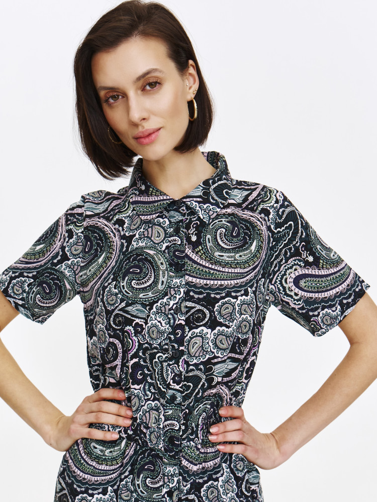 Sukienka koszulowa z printem 