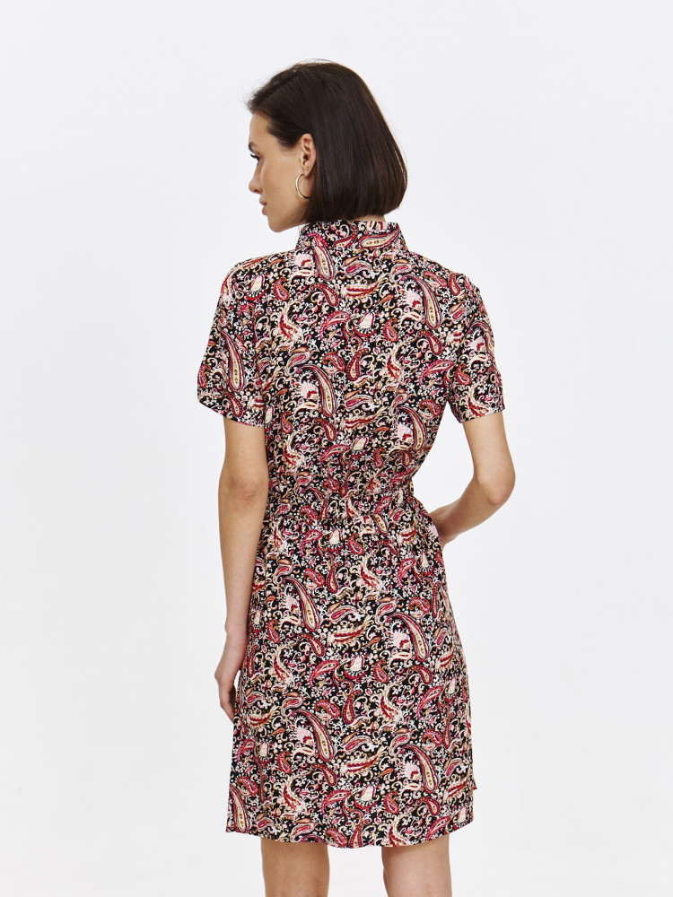 Koszula sukienka we wzory o długości mini 