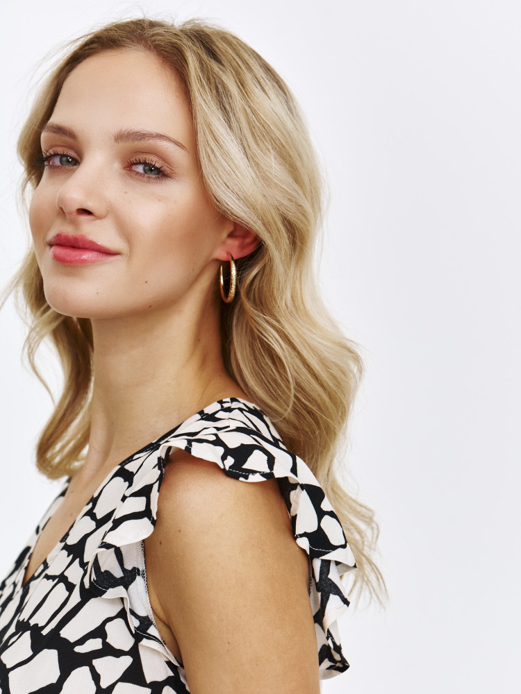 Casualowa sukienka o trapezowym kształcie 