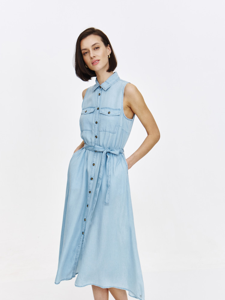 Szmizjerka midi z imitacji denimu 