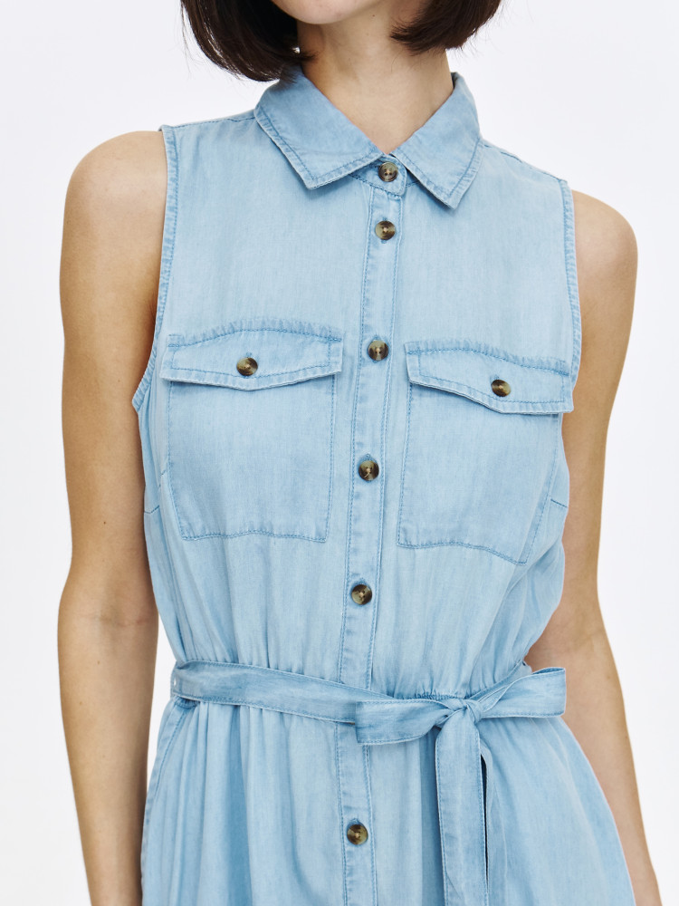 Szmizjerka midi z imitacji denimu 