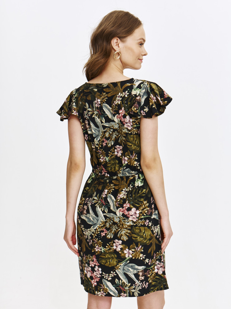 Krótka sukienka z botanicznym printem 
